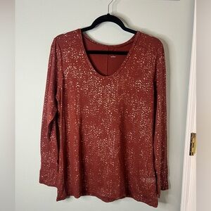a.n.a Women's Rust Long Sleeve Top